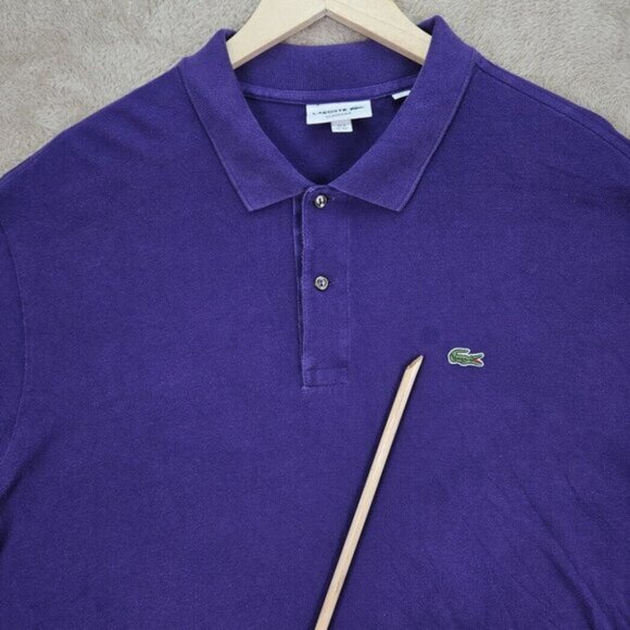 Lacoste Polo Mens US Size XXXXL 4XL Purple FR Sz 9 Classic Fit Short Sleeve Golf - Picture 2 of 10